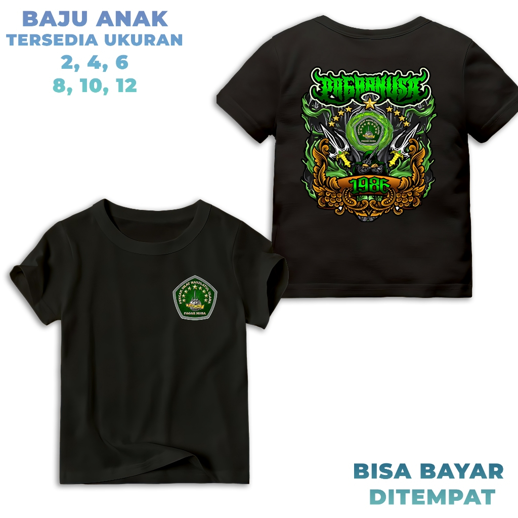 HOSINSHOP - KAOS ANAK PAGAR NUSA - KAOS KEKINIAN - PAGAR NUSA 1986 V.1
