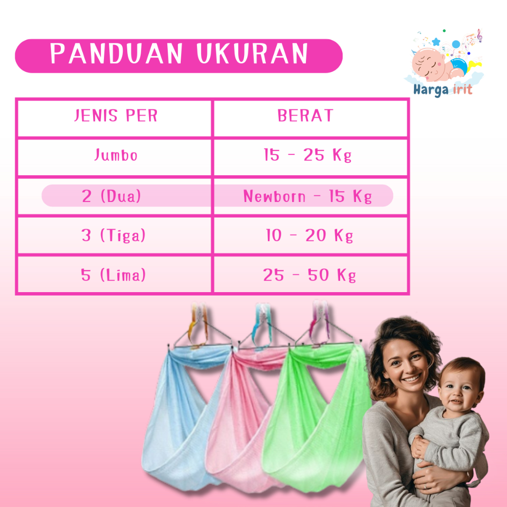 Ayunan Bayi Per 2 AYUNKU - Ayunan Bayi AYUNKU per 2 Set Kelambu