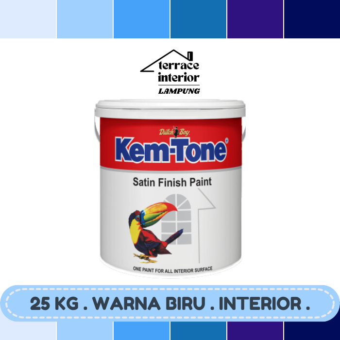 Cat Tembok Kemtone Interior Warna Biru 25 Kg