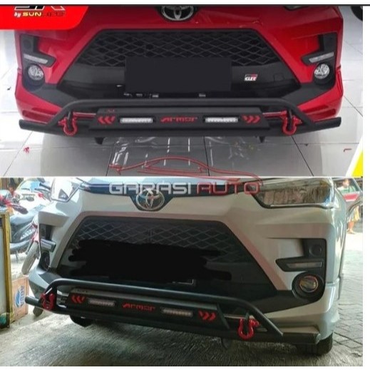 Tanduk Depan Towing Bar Mobil Calya Sigra Bumper Besi Rhino Armor
