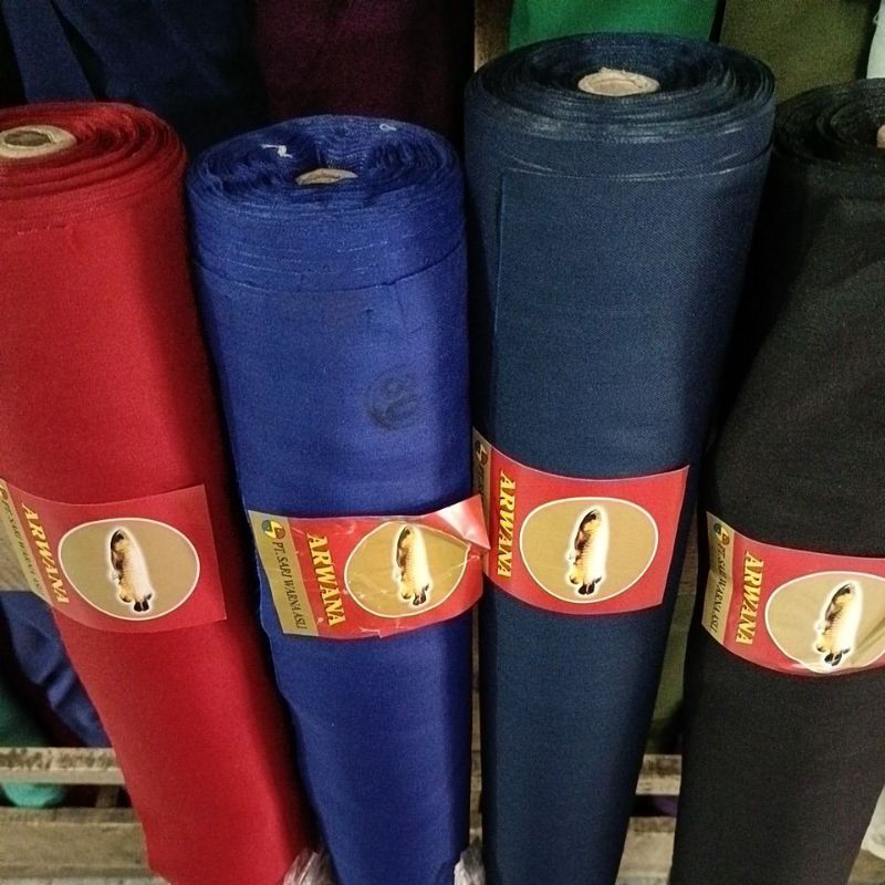 Kain kantong / kain spanduk / kain bendera cap Ikan Arwana per meter