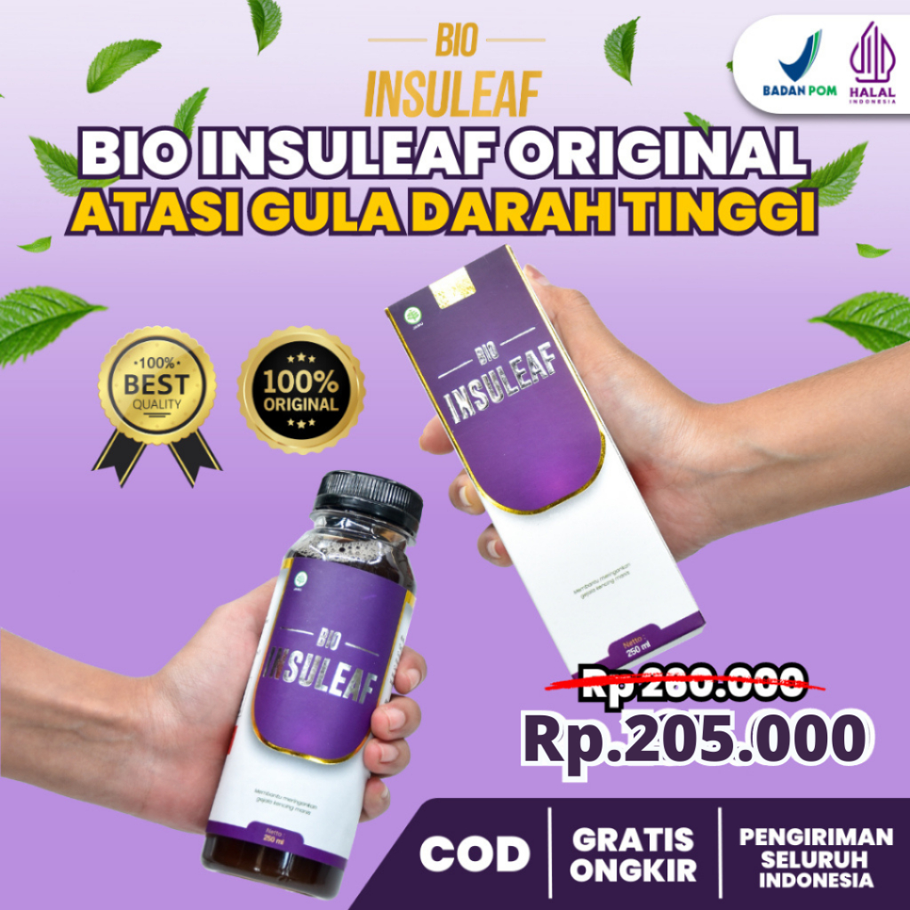 

Bio Insuleaf 100% Asli Original BPOM Bantu Atasi Kencing Manis Asam Urat Diabetes Melitus Kontrol Kadar Gula Darah Tinggi Kolesterol Dengan Bahan Herbal Alami