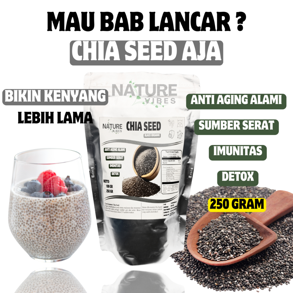 

NATURE VIBES - CHIA SEEDS UNTUK DIET / CHIA SEED ORGANIC / BIJI CHIA