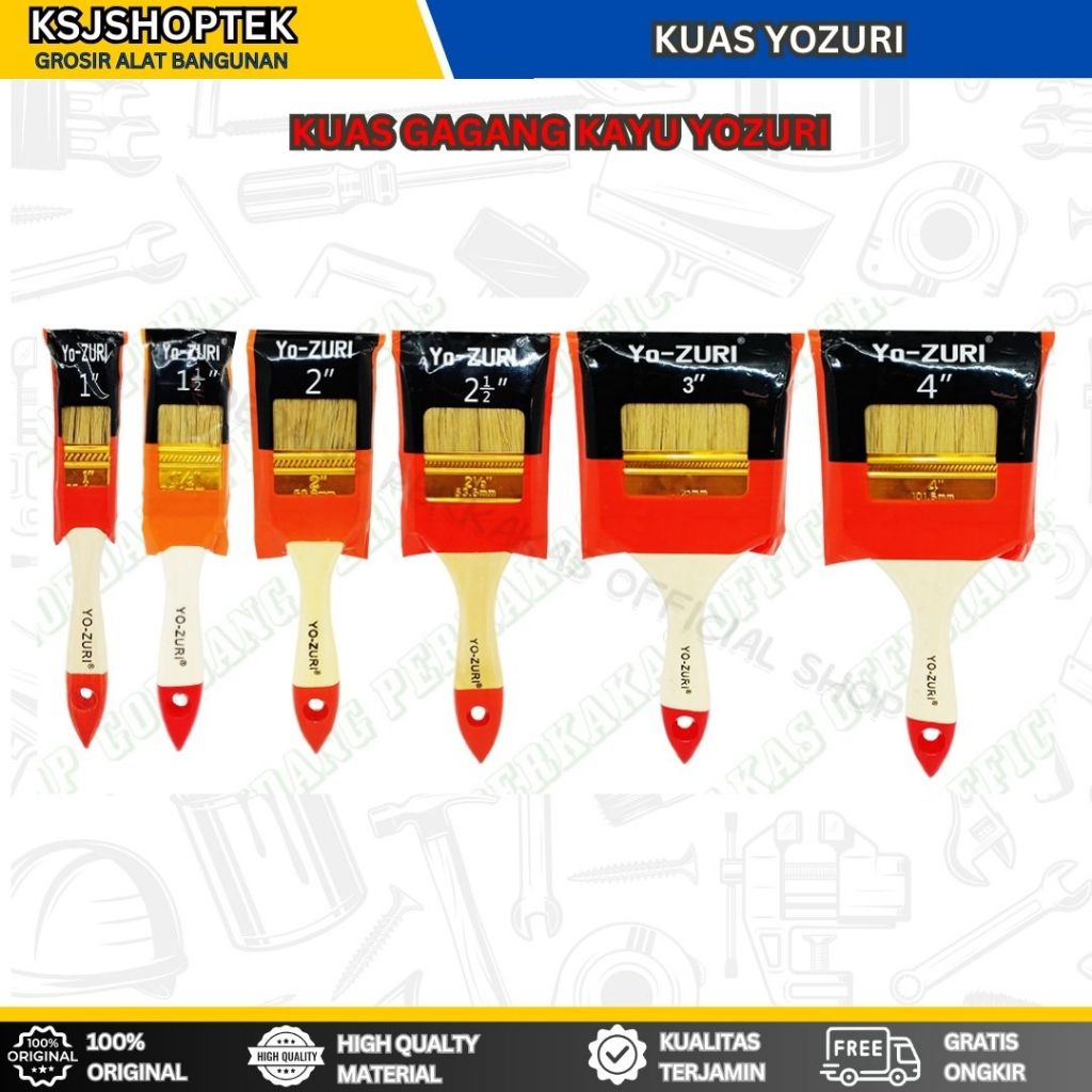 PERBIJI KUAS CAT / KUAS CAT TEMBOK / KUAS CAT YOZURI / KUAS CAT TEMBOK YOZURI