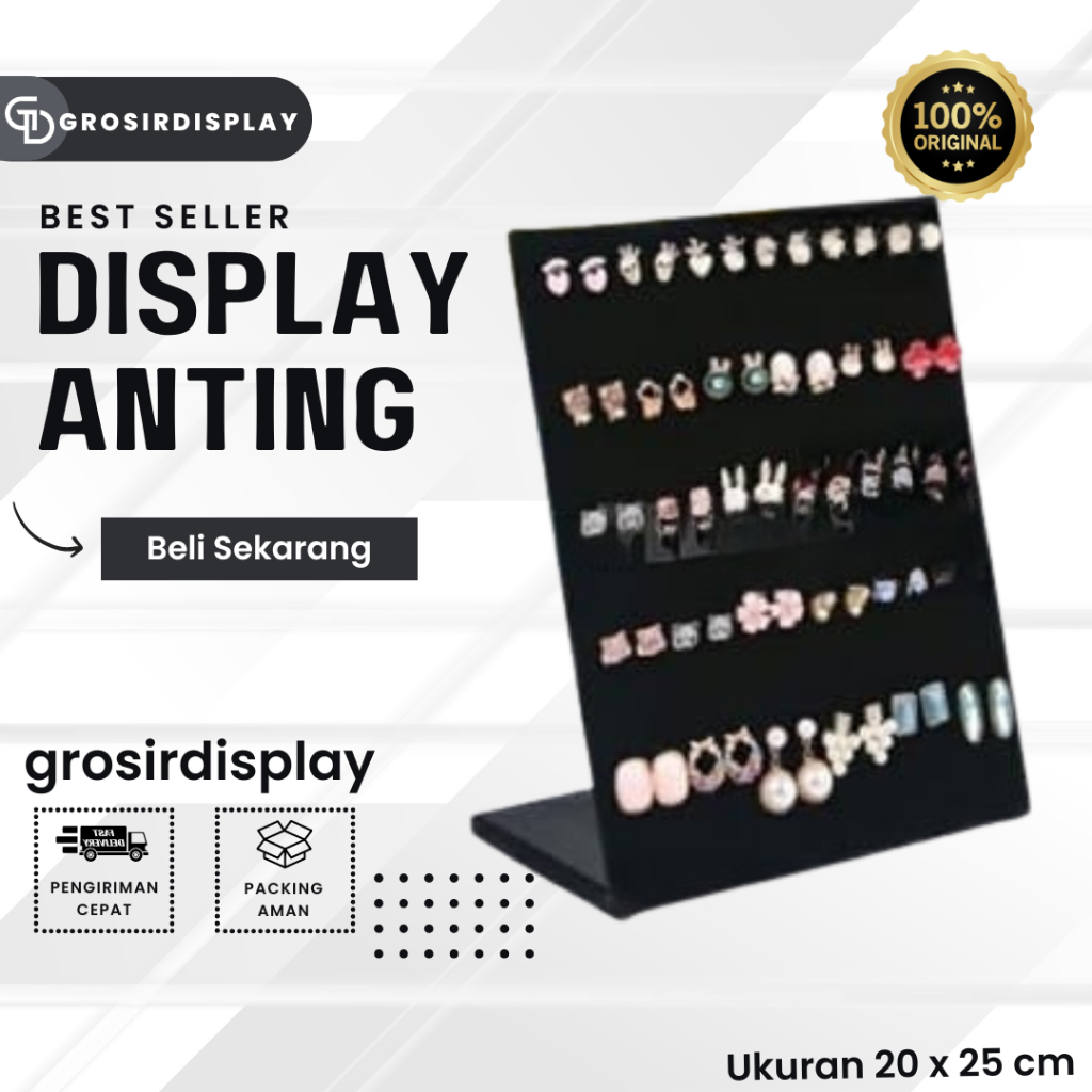 display anting/pajangan anting/display bludru Display Anting Bludru Display Anting Bludru Hitam Disp
