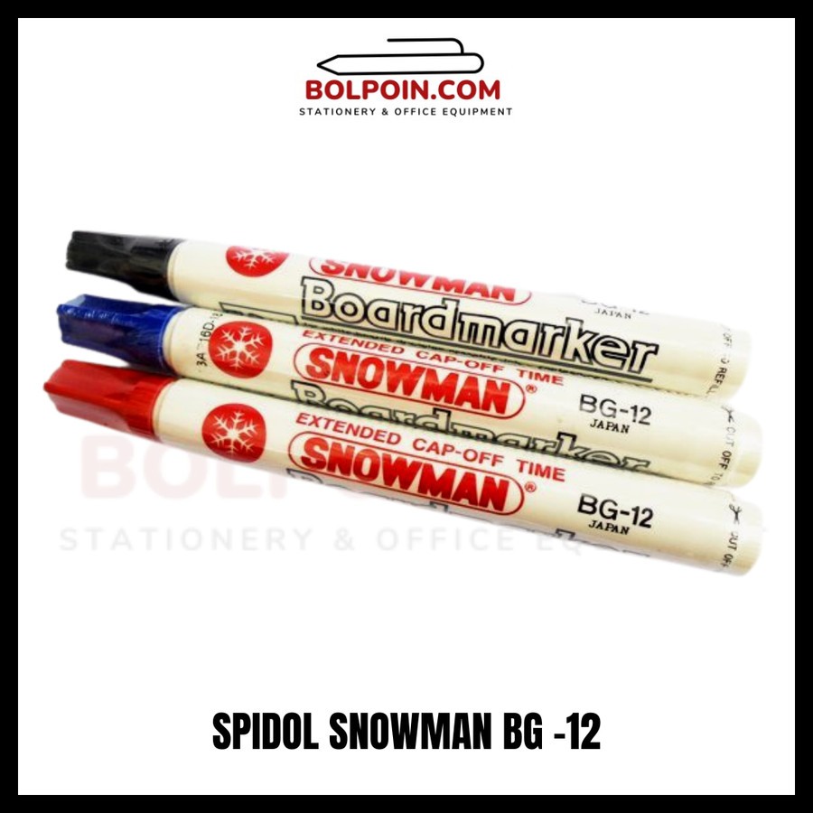 

Boardmarker Spidol SNOWMAN BG12 Whiteboard Spidol Papan Tulis