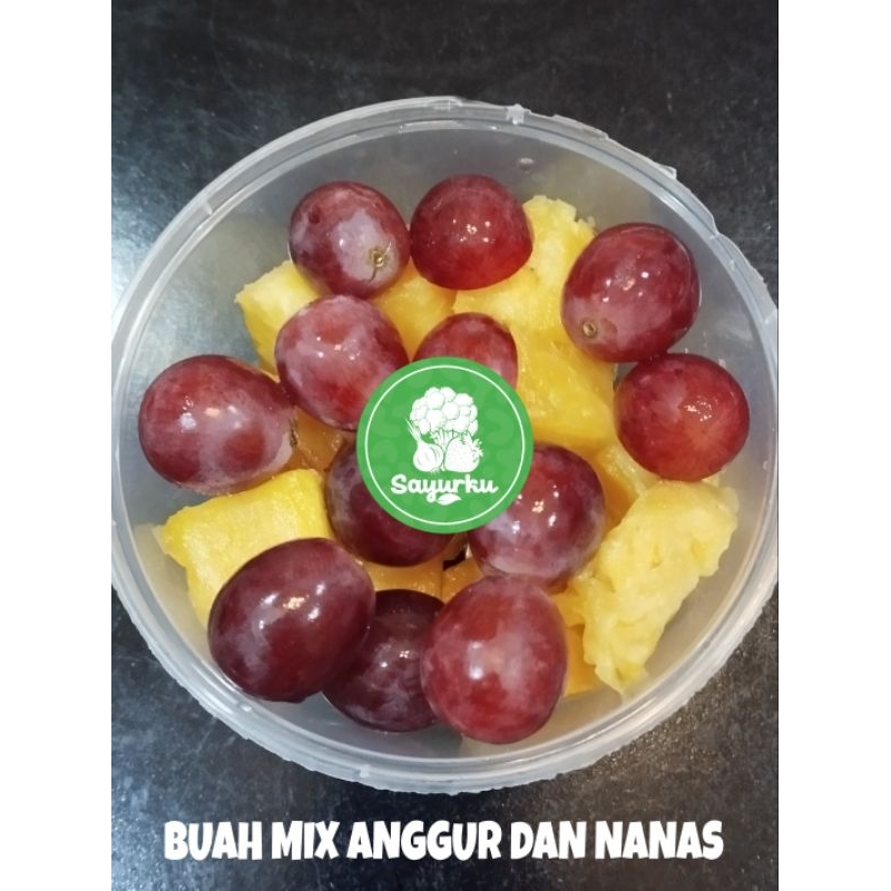 

KIRIM INSTAN Buah potong nanas dan anggur 400ML