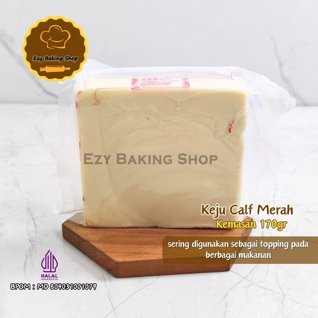 

Keju Cheddar Calf Merah Potong 160-170gr