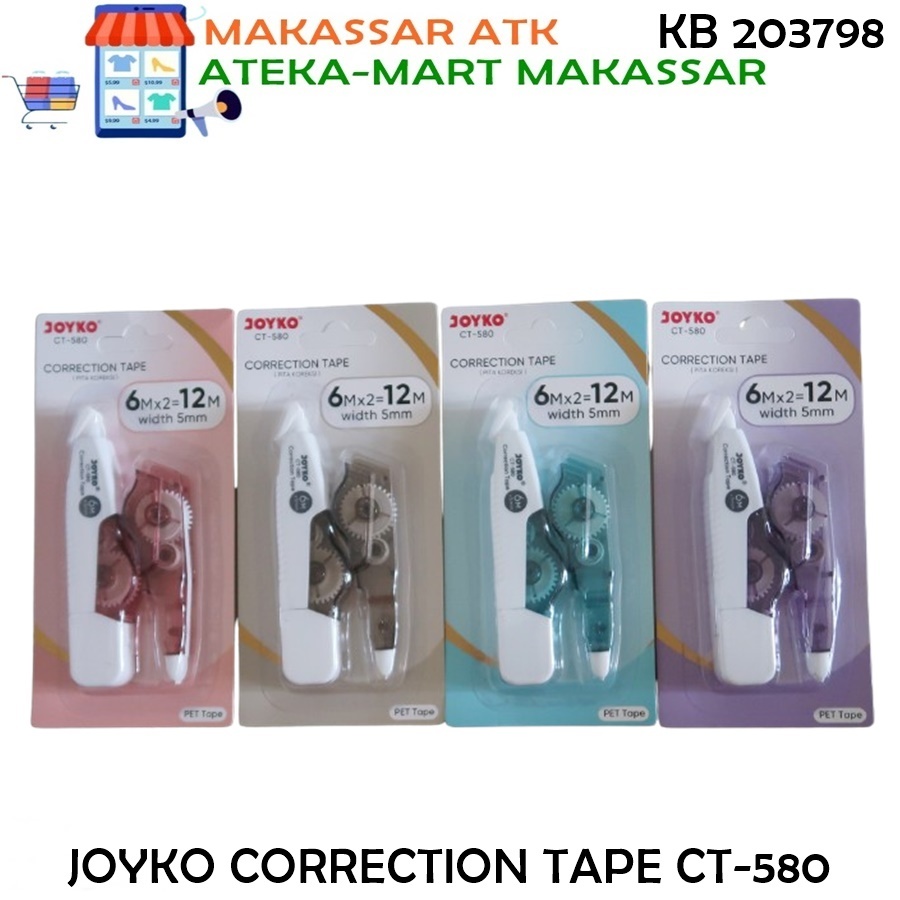 

[1PCS] JOYKO CORRECTION TAPE CT-580 TIP EX KERTAS + REFFIL