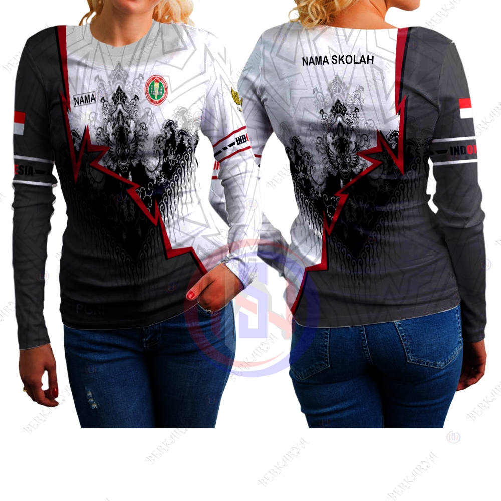 Jersey PGRI Wanita /Baju Guru Kaos PGRI Fullprint / Baju PGRI / Baju Guru Batik PGRI Fullprint Keren