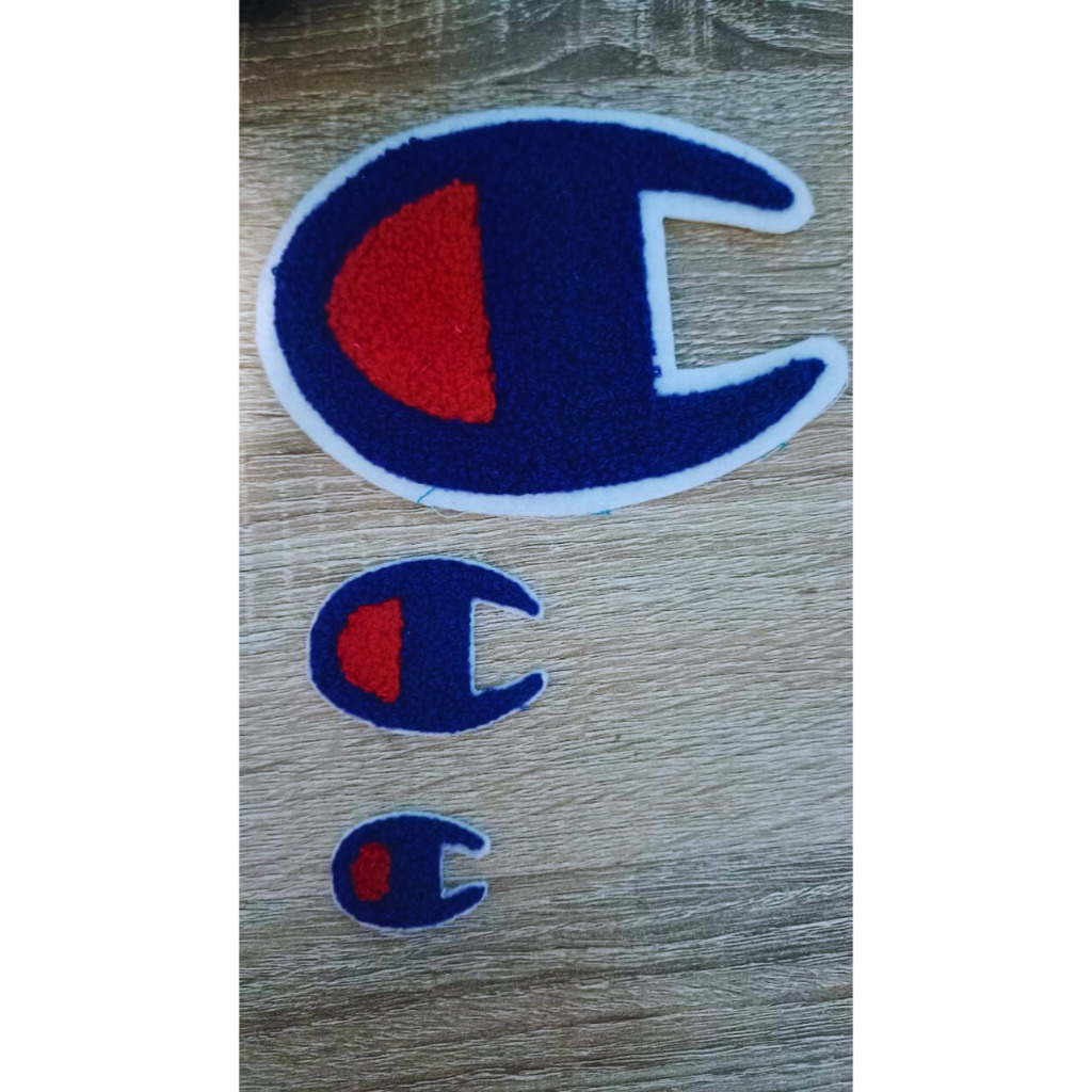 Logo Bordir Towel Patch Champion - chenille embrodeiry