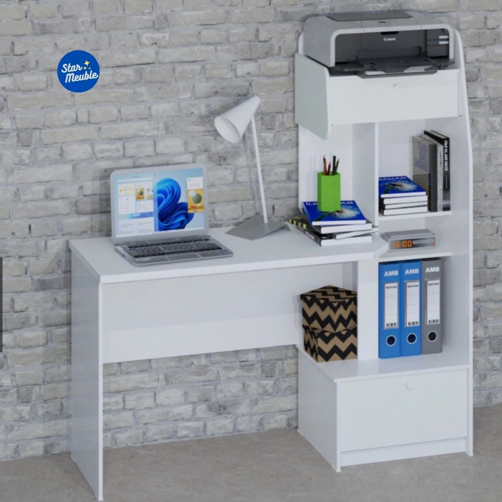 Meja Belajar Meja Kerja Meja Komputer dan Tempat Printer Meja Tulis Serbaguna Minimalis Modern MBB T