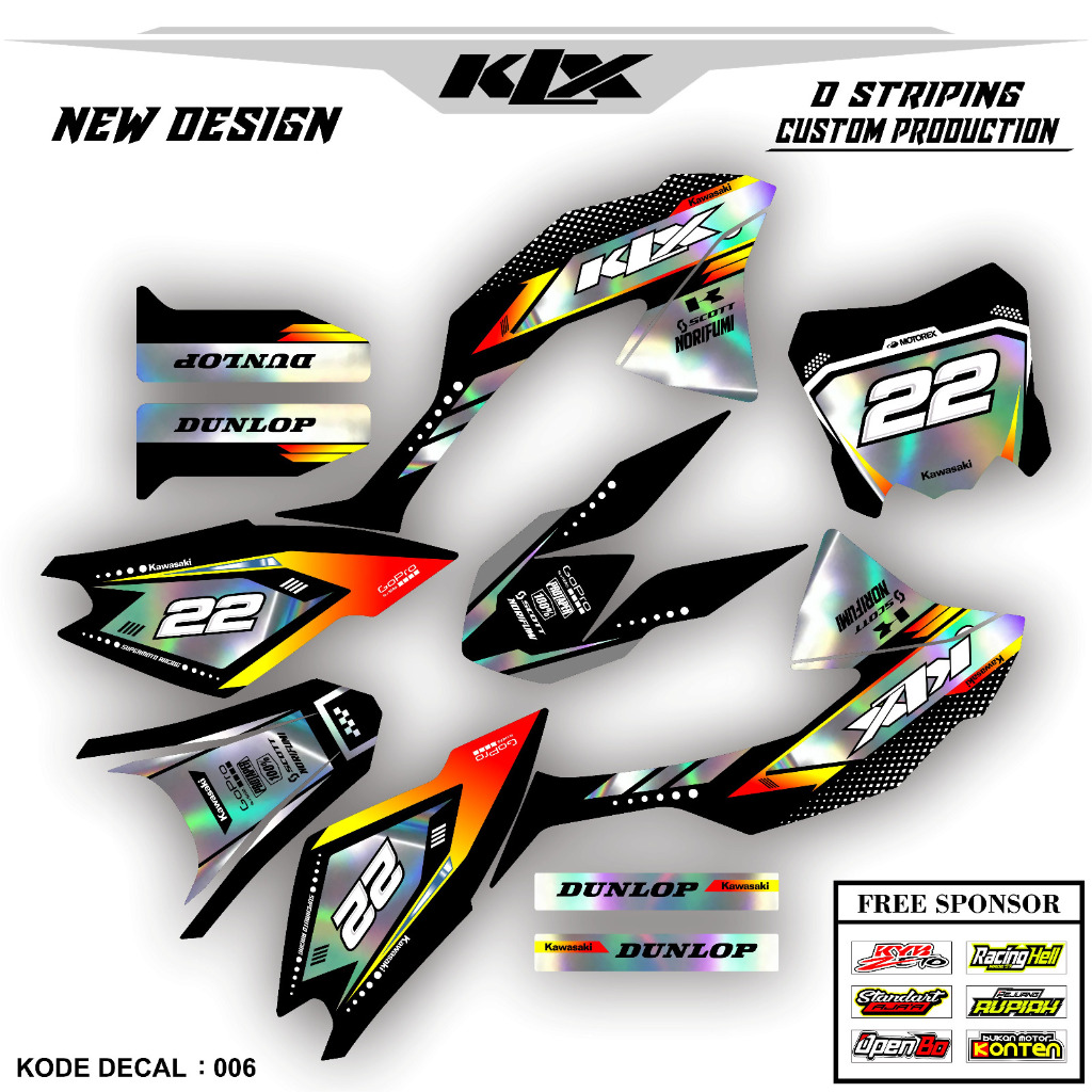 Stiker KLX BF 150 - Striping KLX BF DS. 06