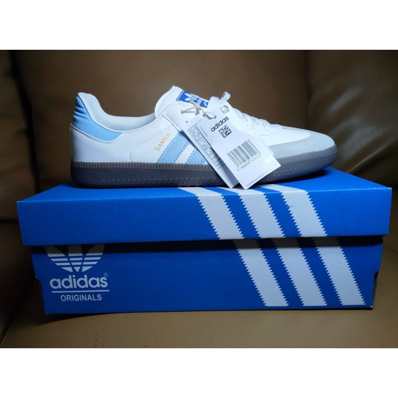 Adidas Samba Putih Biru Pria Wanita original import