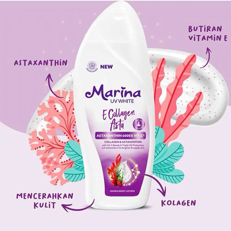Marina UV White E Collagen Asta Lotion