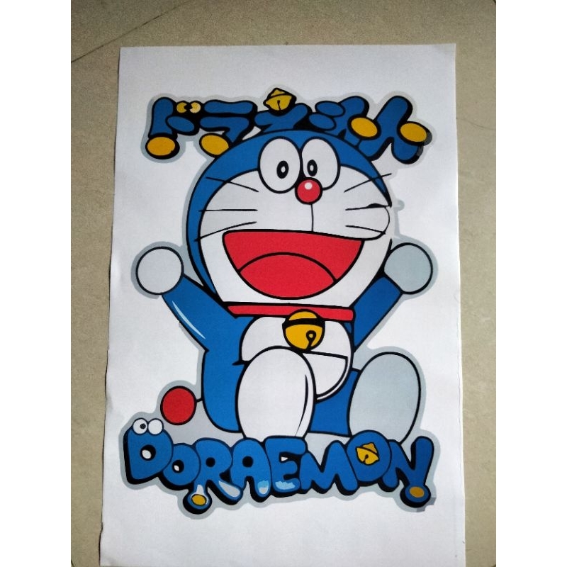 

stiker gambar Doraemon size 20x30 cm print cut