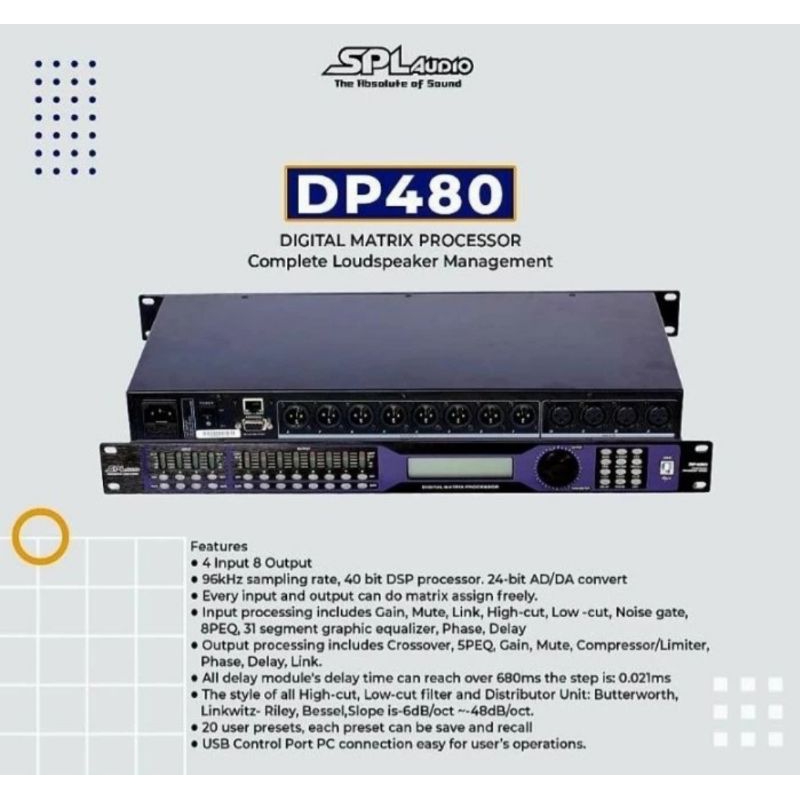 Speaker Management SPL AUDIO DP 480 Loudspeaker Management Original