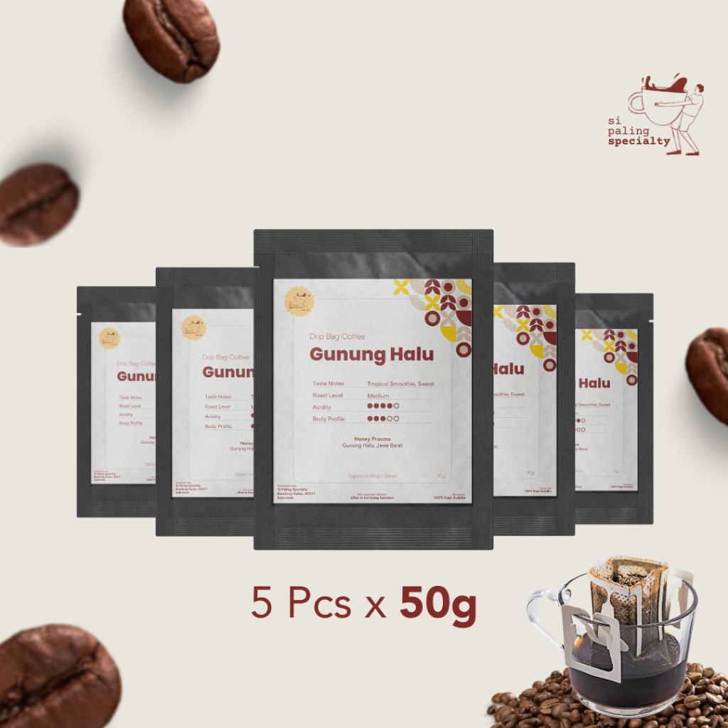 

Kopi Arabika Gunung Halu Drip Bag Coffee - 5 Pcs