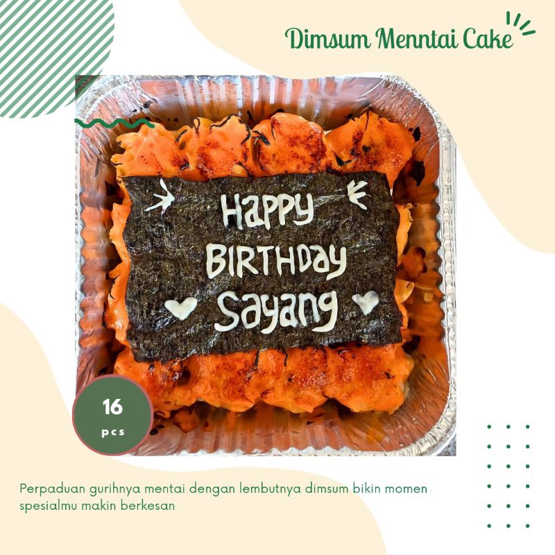 [READY] Dimsum Mentai Cake - Custome Ucapan