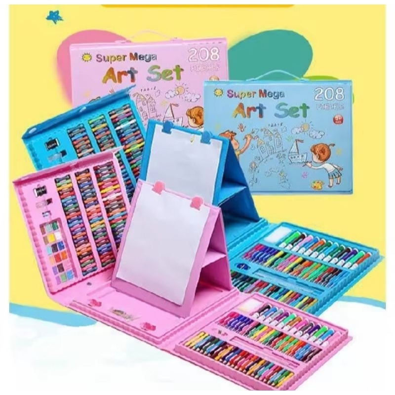 

Crayon Anak Set Isi 208 Pcs / Pensil Warna Lengkap Set / Alat Lukis Mewarnai Lengkap Original Harga murah Kualitas Bagus