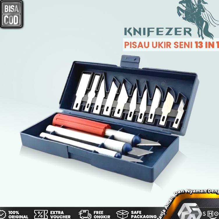 

Pusat Pembelian 13 in 1 Set Pisau Alat Ukir Seni Dengan 3 Handle Pisau13PC PRECISION KNIFE SETKNIFEZERA3