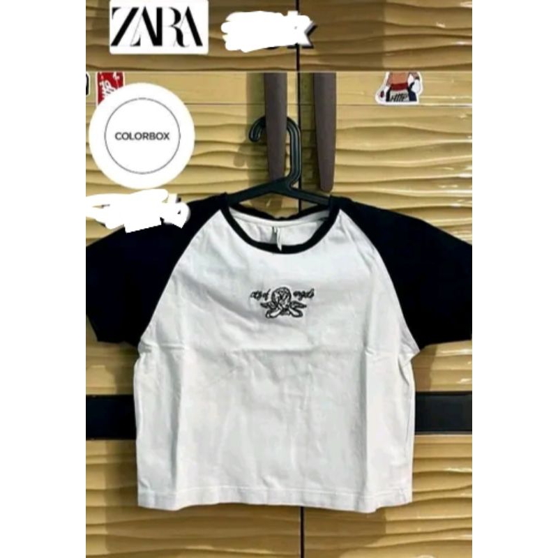 PL baju crop Colorbox Zara Files Hana Fashion