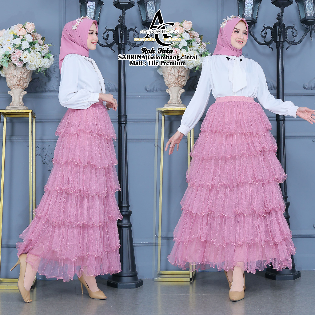 ROK TUTU SABRINA GELOMBANG CINTA-ROK TUTU REMPEL-ROK TUTU TILE PREMIUM--ROK TUTU TILE LEMBUT
