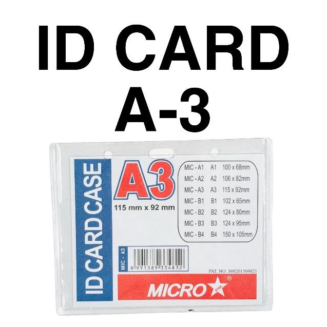 

Stock Banyak DAPAT 2 PCS Plastik Name Tag ID Card Holder Tidur Horizontal A3 115 x 92 MM Bagus Tebal