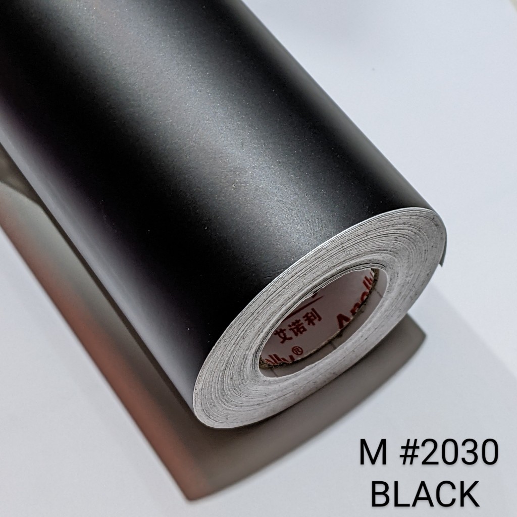 Stiker skotlet hitam doff harga per roll (15 meter) sticker scotlite motor black matt