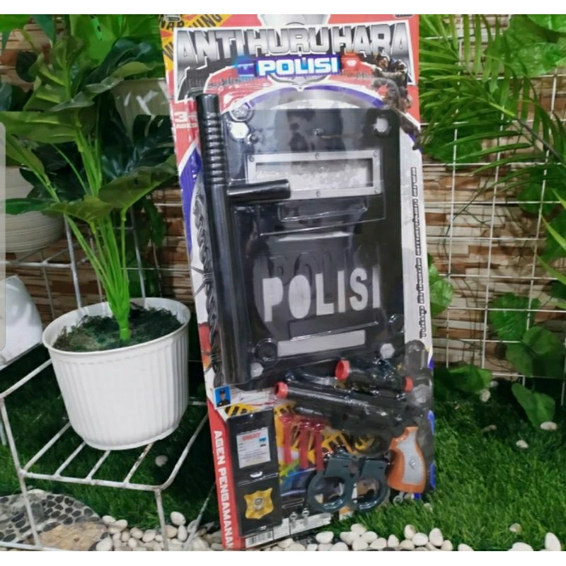 GDM - Mainan set perlengkapan polisi tameng SWAT Anak laki laki