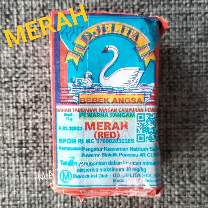 

PEWARNA MAKANAN cap Bebek Angsa | 10gr | Merah (Red)