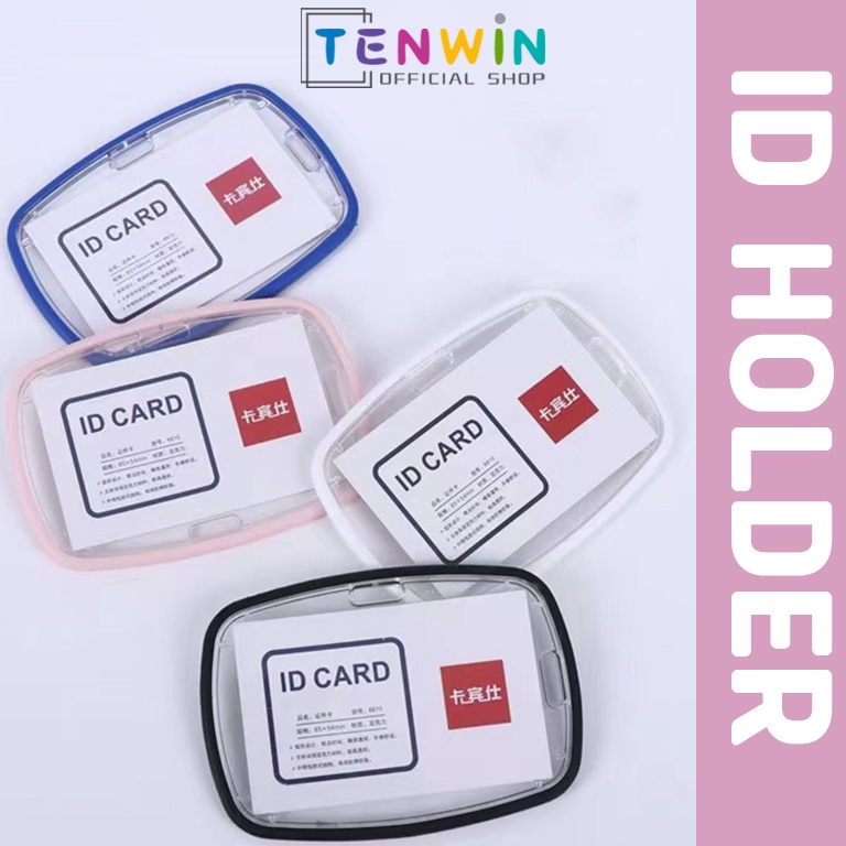 

Produk Berkualitas ID Card HolderCard holder Acrylic bulat telurName Tag DIYID holderTenwin