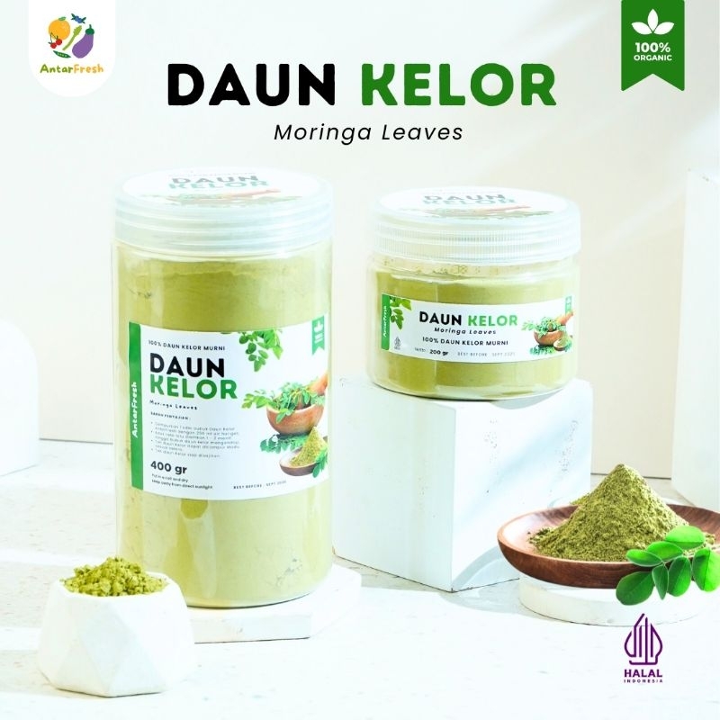 

AntarFresh Daun Kelor Bubuk Organik 400GRAM Premium Super Halus