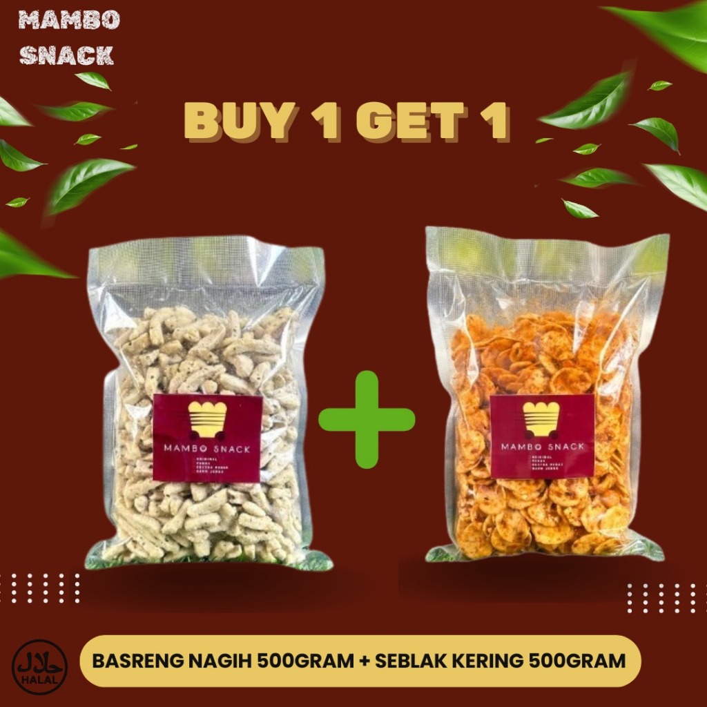 

PAKET COMBO B (1KG) - Basreng Nagih 500gr + Seblak Kering 500gr (Edisi Terbatas)