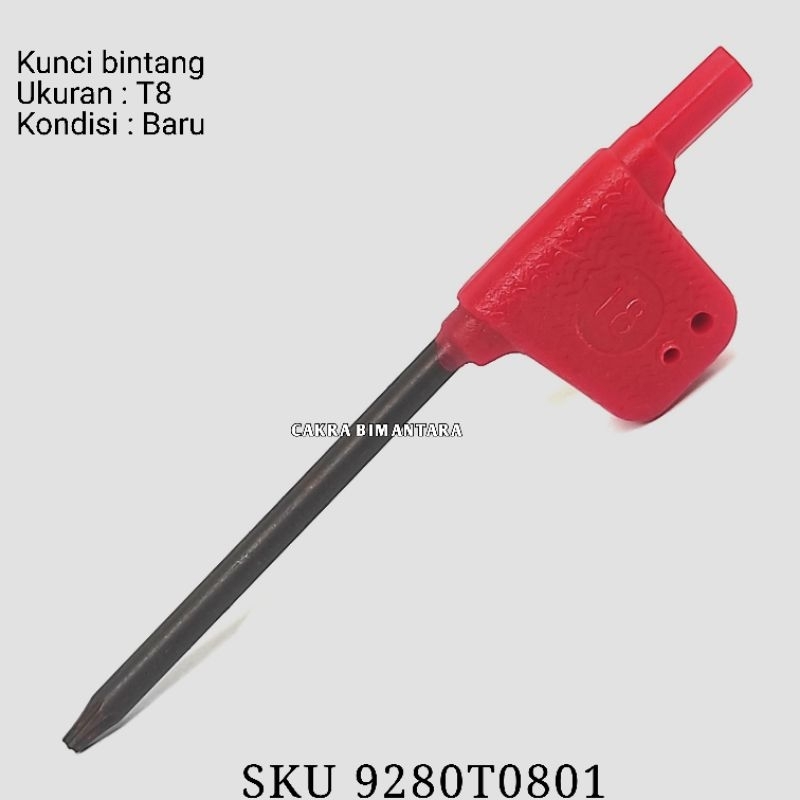 Kunci bintang T8 baut screw insert milling facemill T 8