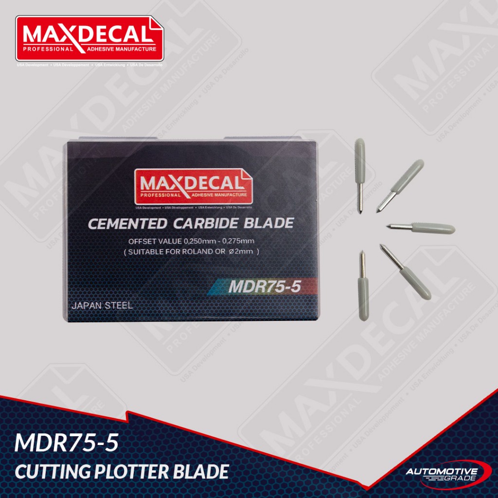 

MDR75 MAXDECAL Mata Pisau Model Roland Blade 2 mm Japan Steel Mesin Kating JINKA Cutting Plotter Spare