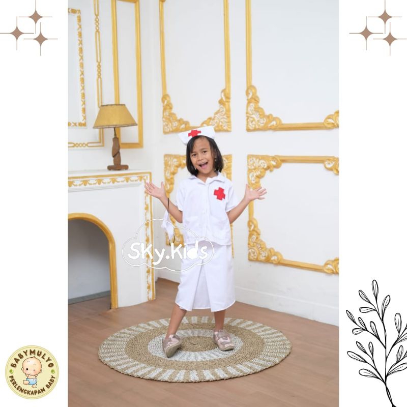 Baju Dokter Anak//Kostum Profesi anak//Baju Dokter