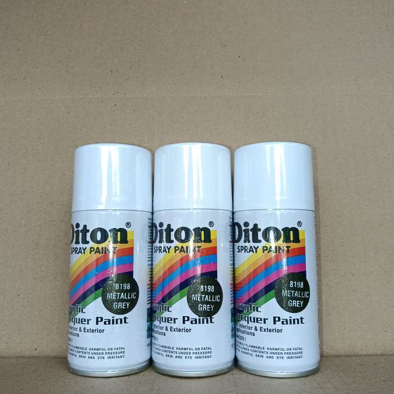 cat diton 8198 Metallic Grey150ml Pilox Diton Warna Abu Metalik frame sepeda motor mobil pylox pilok