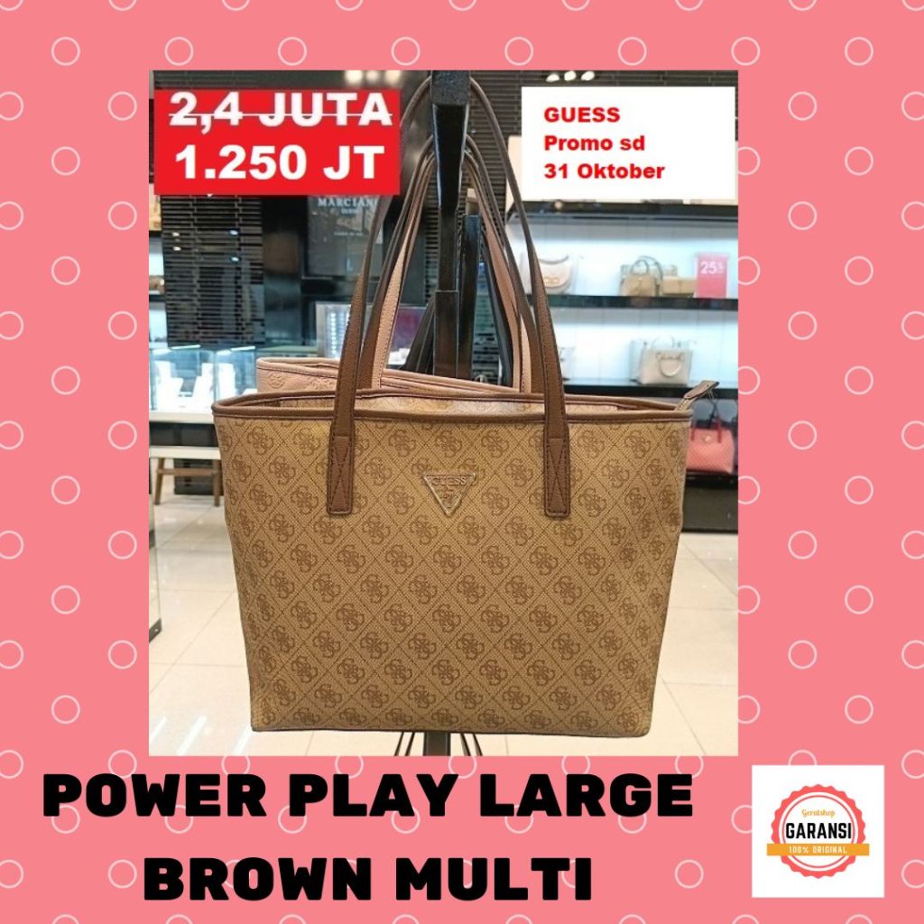 Tas tote bag Guess seri POWER PLAY 100% Original Store