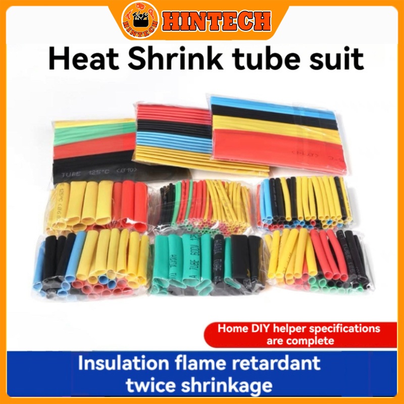 530PCS Heat Shrink Kabel Solasi Bakar Untuk Kabel Heat Shrink Tube Isolasi Bakar Kabel Selang Selong