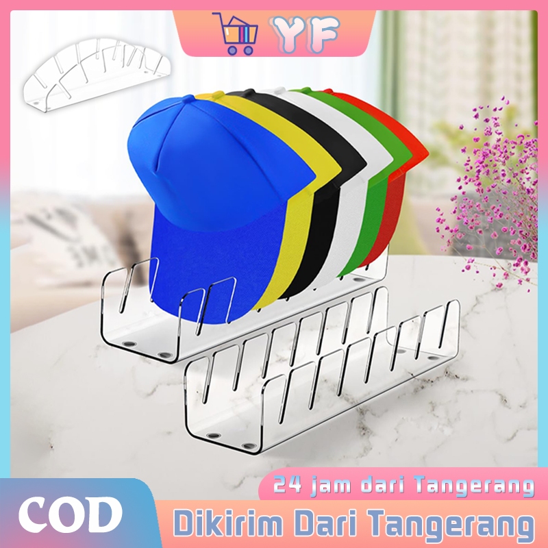 Rak Topi Akrilik Tempat Topi Simpan Rak Display Topi Hanger Stand Topi
