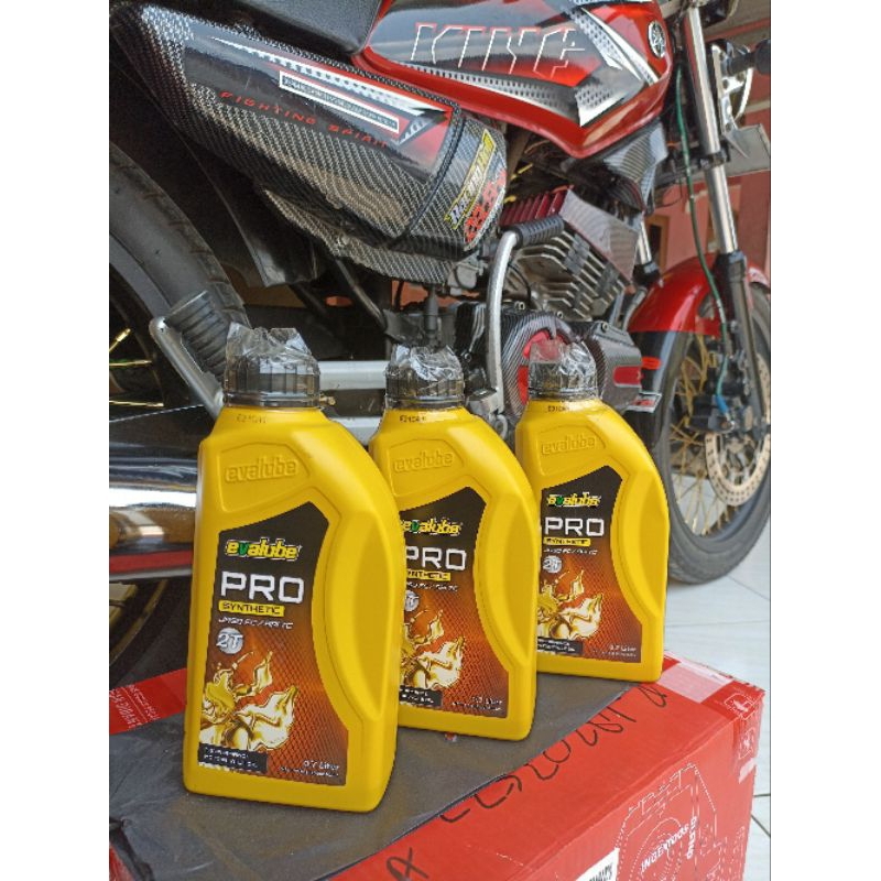 Oli samping 2tak 2T EVALUBE PRO SYNTHETIC JASO FC 0.7L oli samping 2 tak wangi