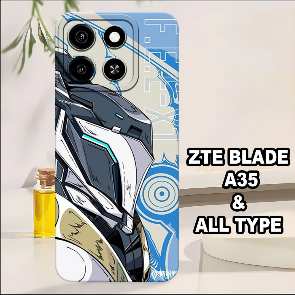 G51 - Softcase ZTE Blade A35 Terbaru 2024  - Case pro camera - MOTIF ROBOT - bahan  karet lentur - c
