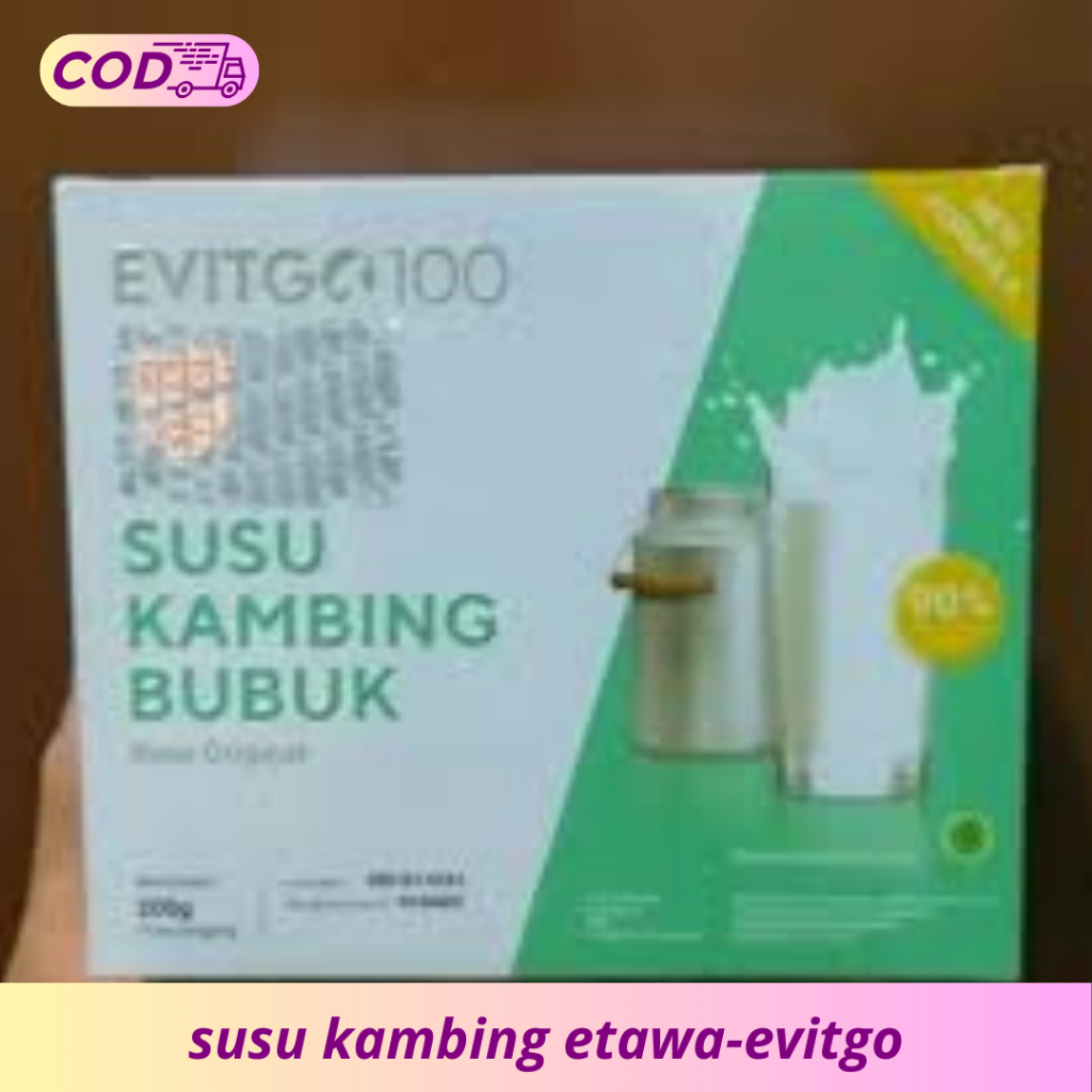

Evitgi 100 susu kambing bubuk original 100% Bpom 1 box isi 10 sachet
