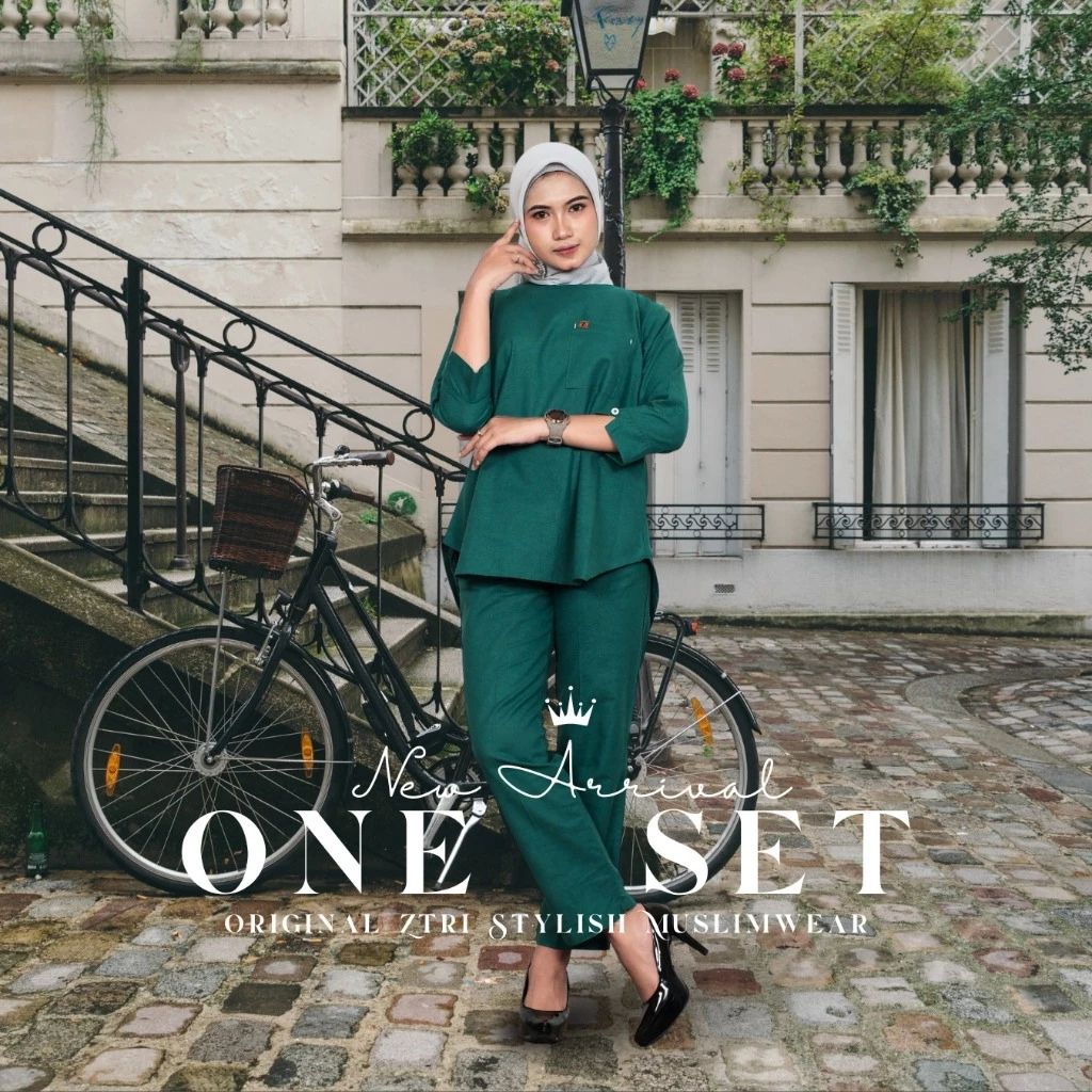 𝗭-𝘁𝗿𝗶 - Baju setelan wanita ootd trend kekinian bahan katun rami premium