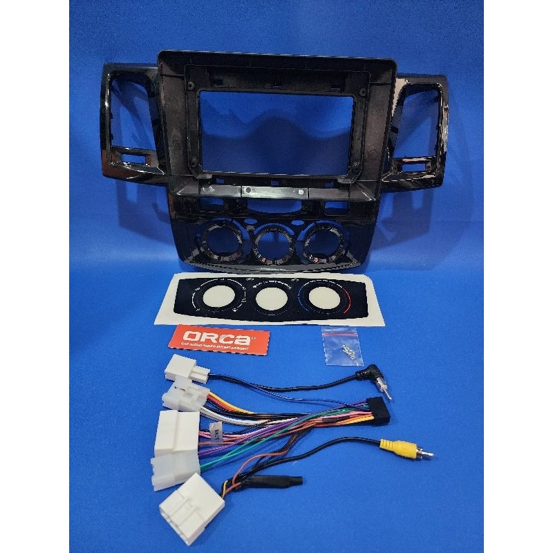 Frame head unit android 10 inch mobil fortuner G 2006-2015 ac manual