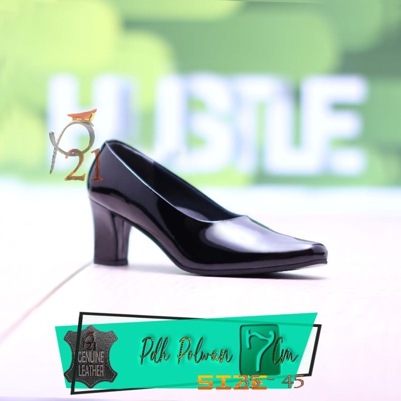 P21 Sepatu Wanita Pdh Polwan Kulit Asli