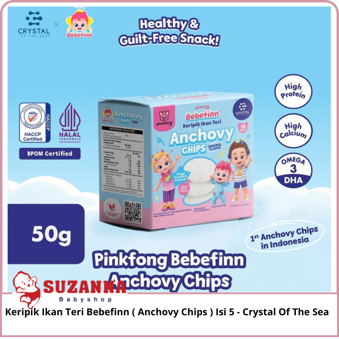 

CRYSTAL OF THE SEA Keripik Ikan Teri Bebefinn ( Anchovy Chips ) Isi 5 - Crystal Of The Sea