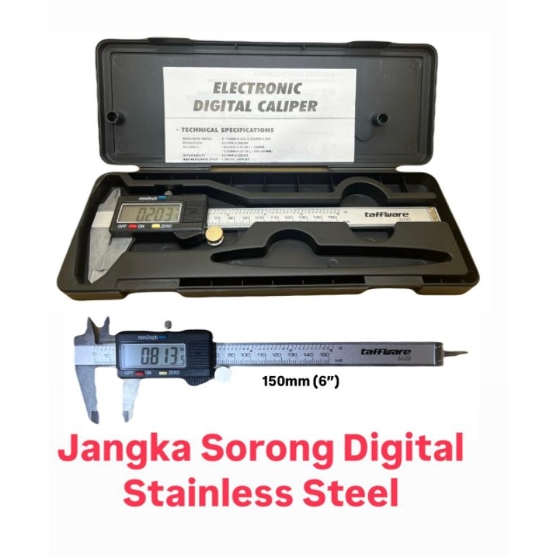 Sketmat Jangka Sorong Digital Stainless Steel 150mm 6" DIGITAL