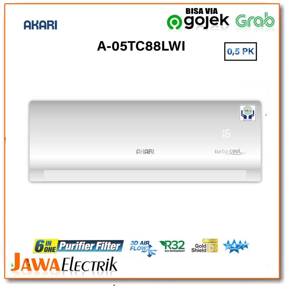 Ac Akari 1/2 Pk + Pasang Akari A-05tc88 Low Watt 400w